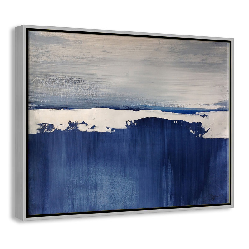 In The Distance - Peinture sur toile à cadre flottant, H 22 po x l 28 po x P 2 po, Cadre argenté