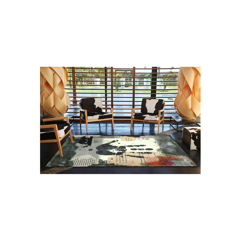Tapis lavable à la main Stop Sign, Sous-tapis carré 3 pi 3 po inclus