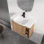 Meuble-lavabo mural multifonctionnel avec porte à fermeture en douceur et tablettes ouvertes-133488867-133488870