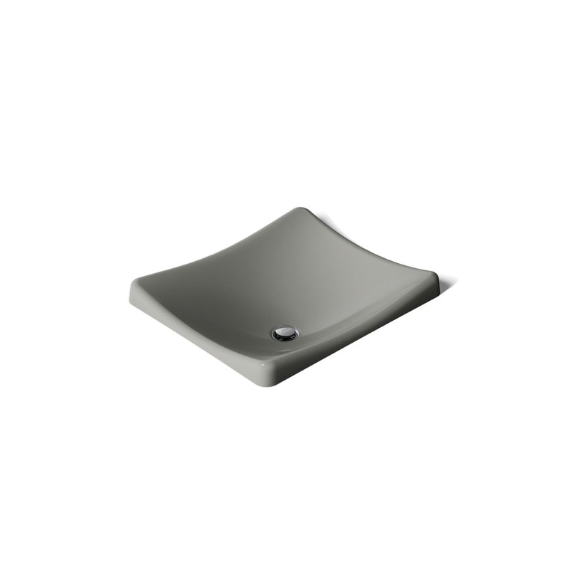 DemiLav Metal Specialty Vessel Bathroom Sink, Gris tonnerre