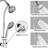 Stainless Steel Slide Bar Shower - 7-Setting Dual Head, Wall Mounted, , 1/2" Connection Size Showerhead 1.8 Gpm Flow, Corrosion-125519082