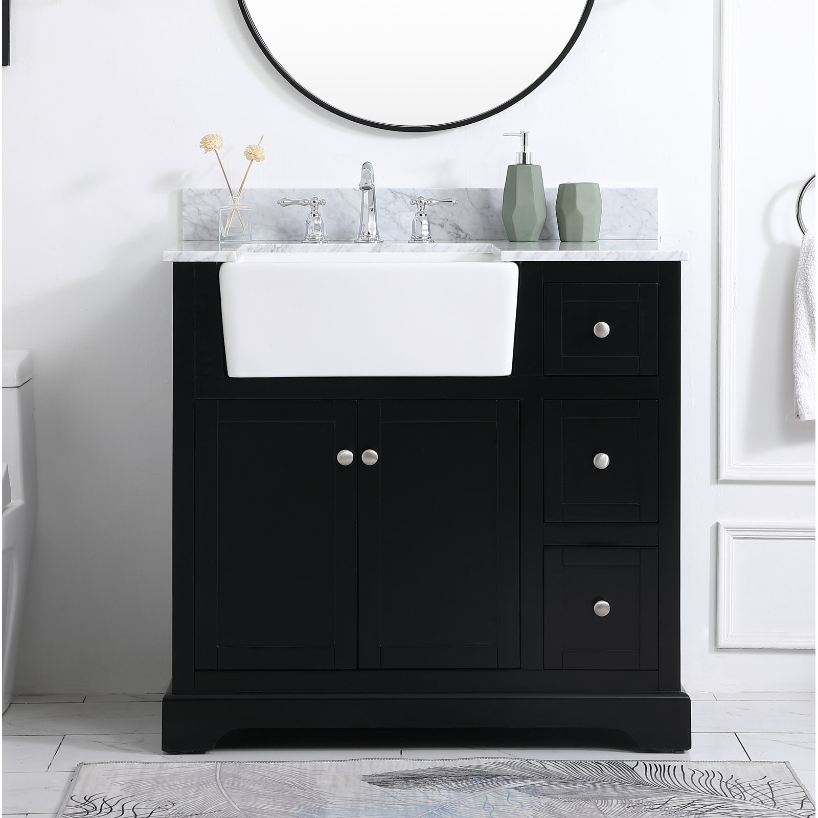 Pardue 36'' Single Bathroom Vanity, Black