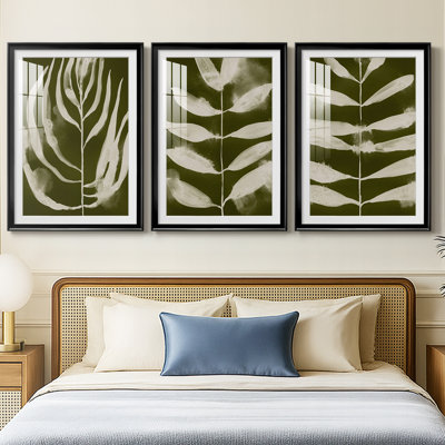 Organic Bloom IV  -Custom Framed  Premium Print W Matt - 3 Pieces