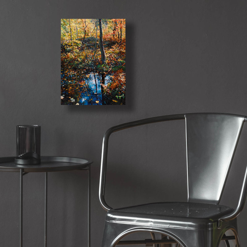 «Moss Island View» par Joanne Towers, art mural en verre acrylique, H 16 po x l 12 po x P 0,13 po