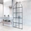 Écran de douche à cadre fixe l 34 "x H 78" avec grille 3/8 "Arden