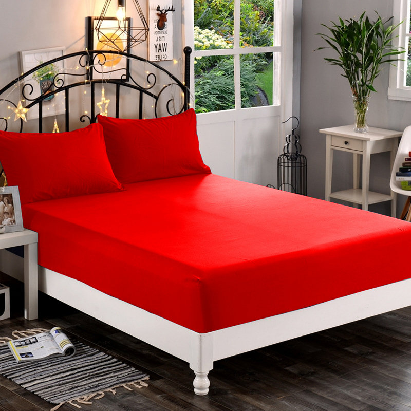 Microfiber Fitted Sheet, Full Fitted Sheet, Red