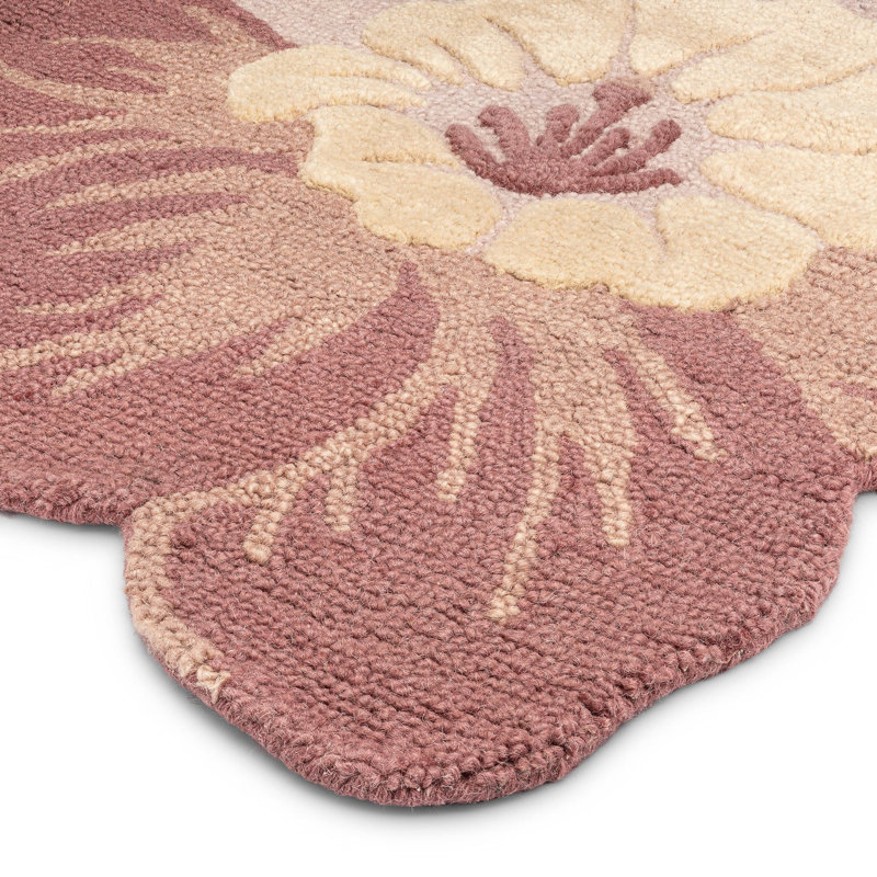 Violet Hand-Tufted Wool Nursery Rug (36" Round)