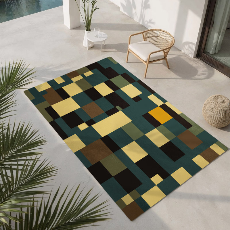 Tapis intérieur / extérieur Tile Forest, Rectangle 1 pi 6 po x 2 pi 6 po