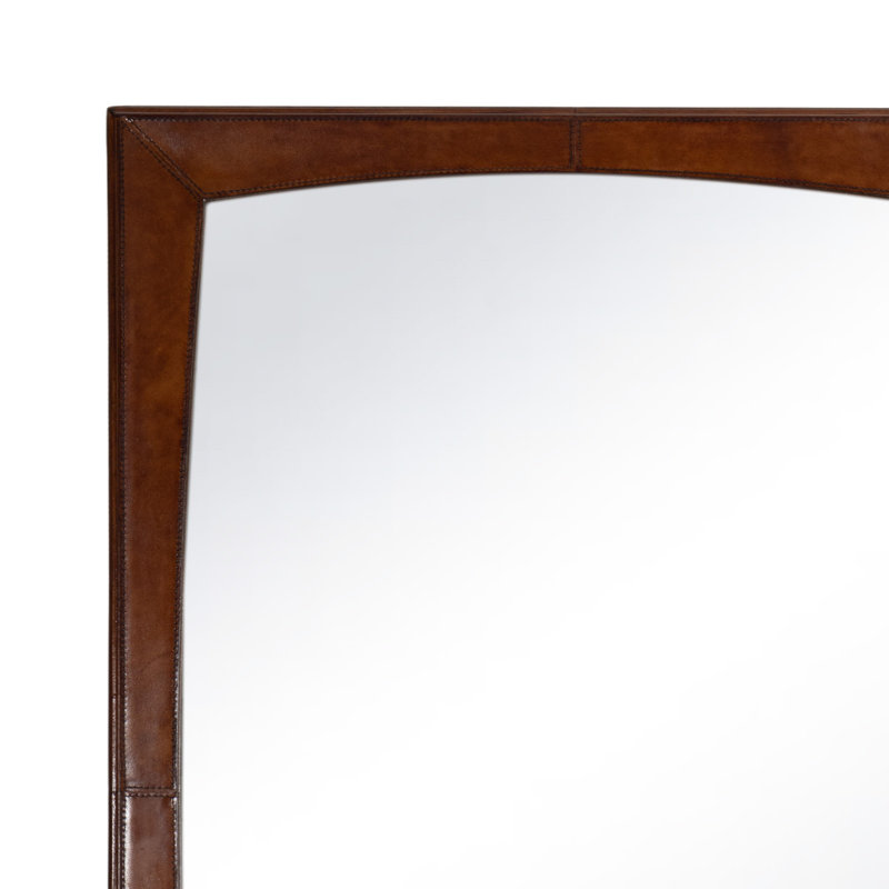 Estaban Leather Mirror Small (Cognac), Tan