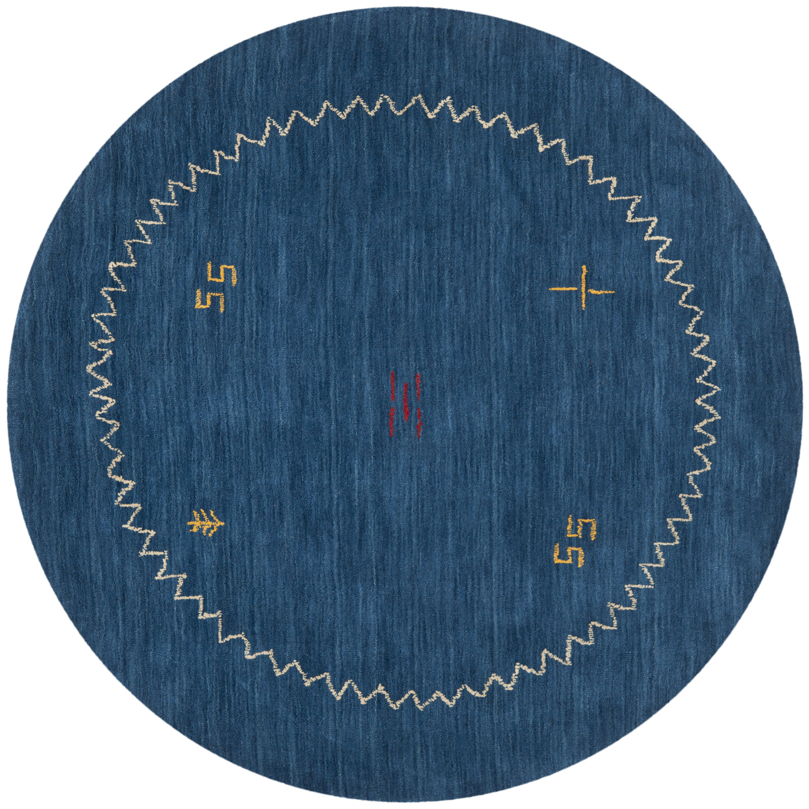 Danforth Hand-Woven Flatweave Wool Rug, Round 8'