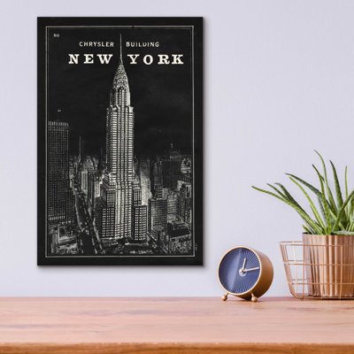 «Blueprint Map New York Chrysler Building» par Sue Schlabach - impression sans cadre