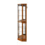 Armoire de rangement lumineuse à 6 tablettes, miroir, réglable, armoire de rangement en chêne avec dossier en miroir, 6 tablettes réglables
