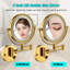 Miroir de maquillage mural polyvalent avec fonctions avancées, parfait pour un toilettage précis et une meilleure visibilité