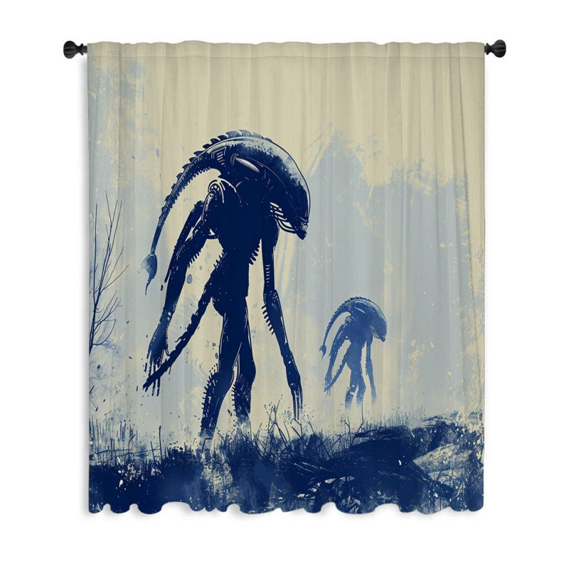 Rideau transparent en polyester Denasha, L 50 po x L 84 po