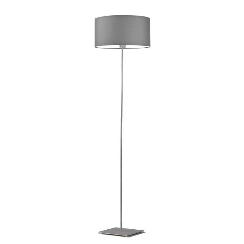 Asawer 156cm Traditional Floor Lamp, Grey, Brushed Steel