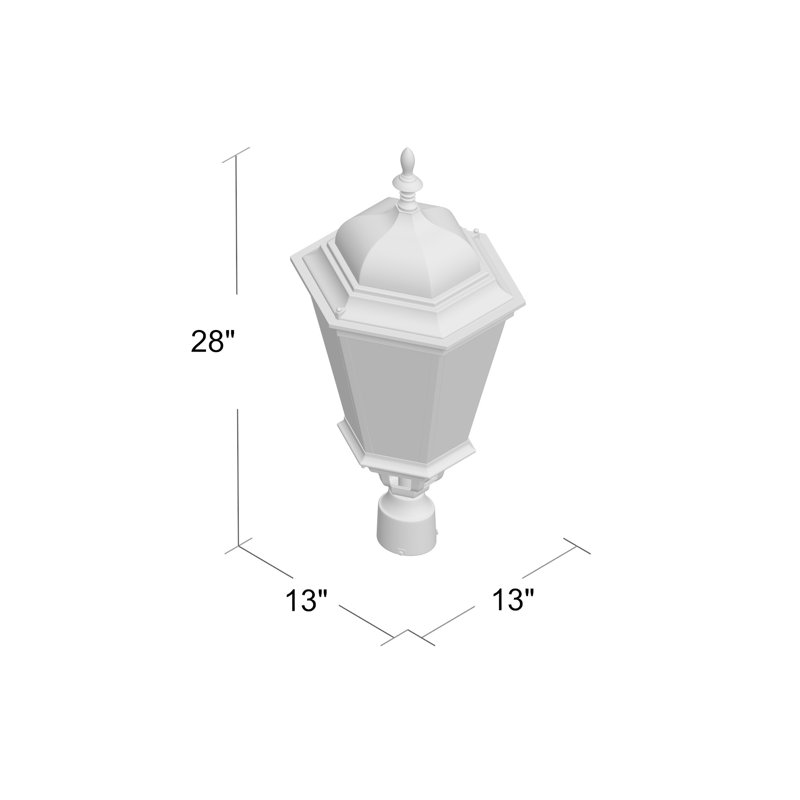 Tête de lanterne câblée 1 lumière H 28 po Treshawn, Noir