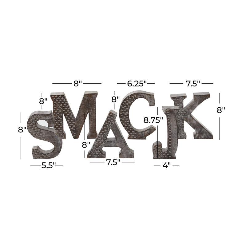 Text & Numbers Letter Block