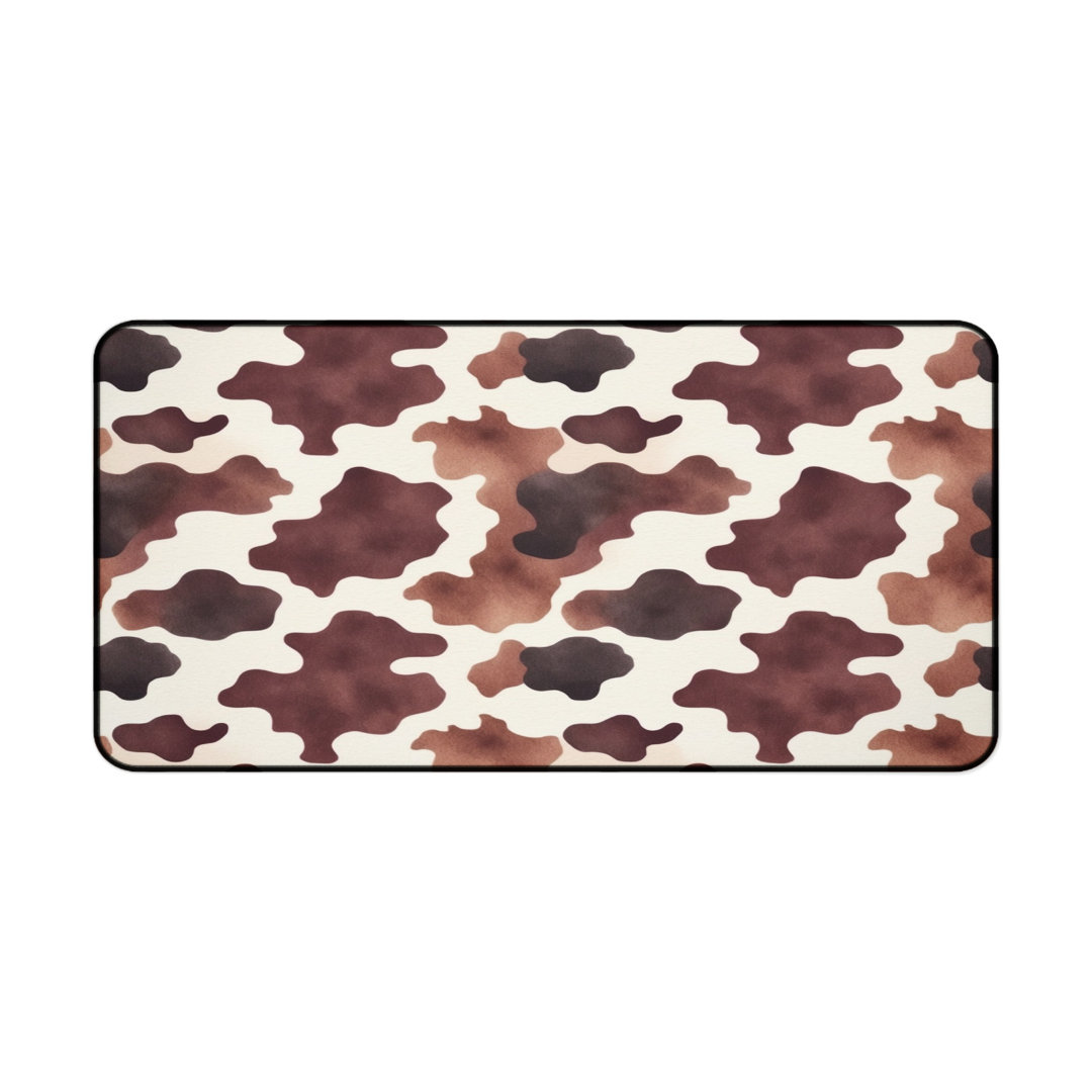 Brown Cow Print Desk Mat