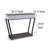 36 Inch Seme Console Table, Wireless Charging, Built In Speakers, Grey
