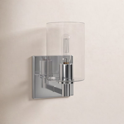 Haines Single Transparent Dimmable Bath Sconce