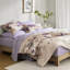 Lit taupe à motif floral dans un sac avec édredon et draps, 1 taie décorative, drap plat, taie d'oreiller ajustée, édredon en microfibre, motif de losanges assorti à l'aquarelle, rembourrage, lavable et doux