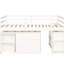 Lit mezzanine simple blanc avec armoire et bureau de musique portatif, bureau roulant stable - blanc, digne de confiance-1509972717