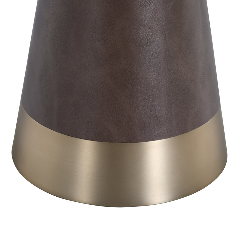 Milo Table Lamp Large - Brown Leather