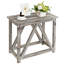 Torched Solid Wood Side Table