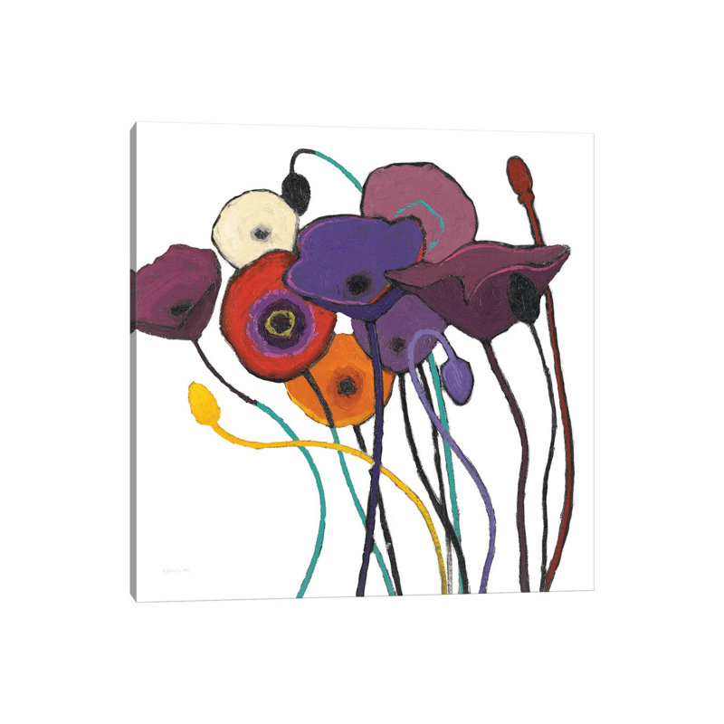 Jewel Tones On White by Shirley Novak - Wrapped Canvas Painting, 30.48 cm H x 30.48 cm W