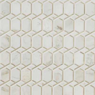 Carreau de mosaïque de plancher et de mur en métal et en métal 12 po x 12 po Artemis Solara
