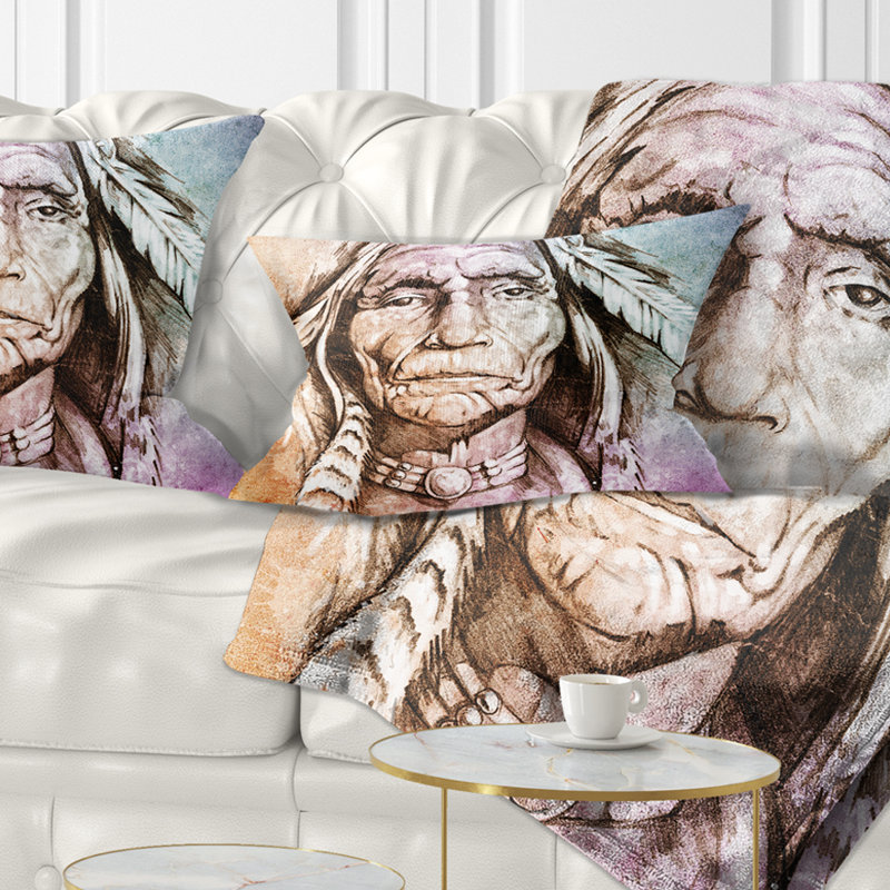 Coussin American American Head, Rectangulaire, 12 po x 20 po