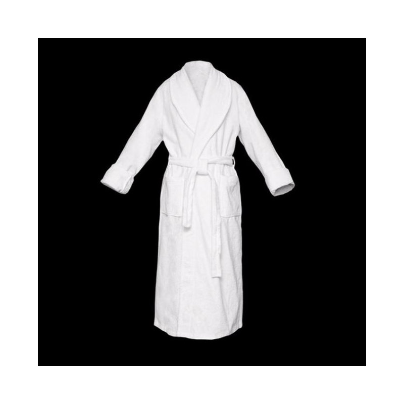 Peignoir 100% coton éponge unisexe avec poches, Rose