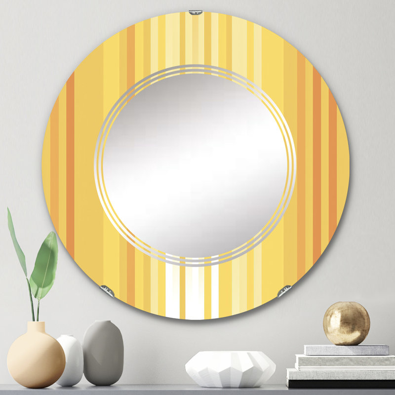 Noyce - Miroir mural moderne rond, 24 po x 24 po