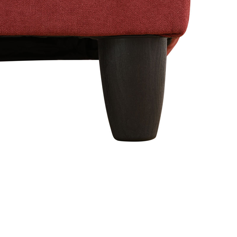 Tatman Upholstered L-Shaped Sectional, Left Hand Facing, Red Flannelette