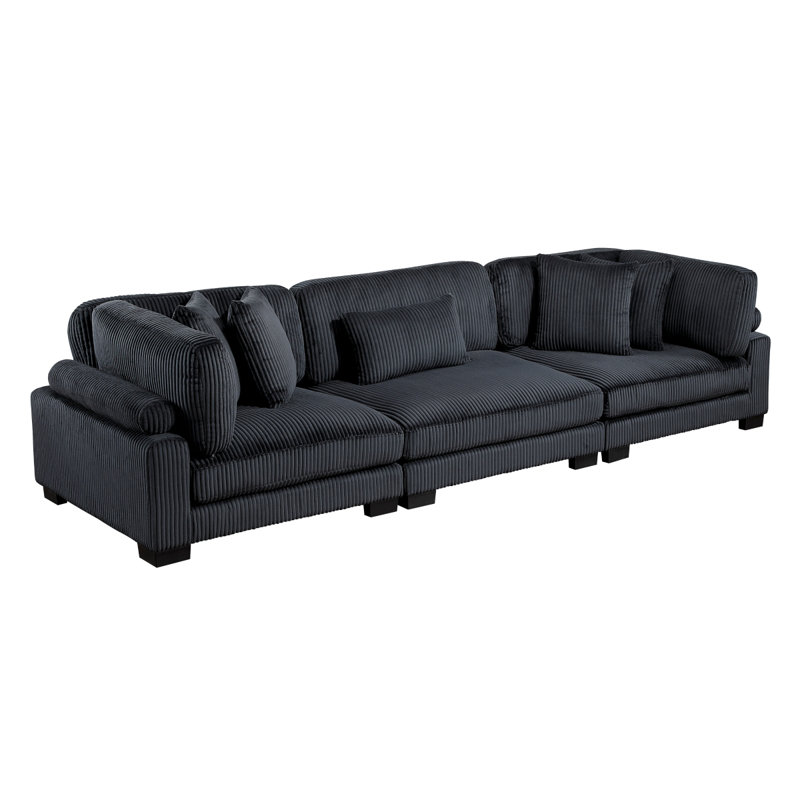 Traverse Black Modular Sofa