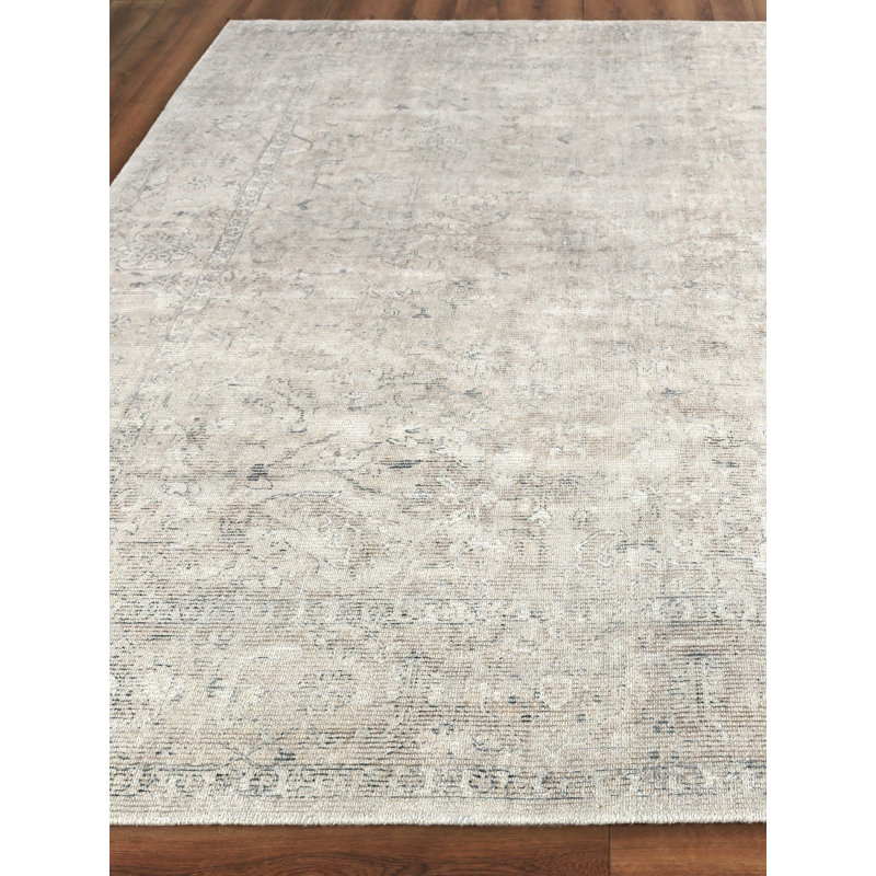 Tuscany Oriental Hand-Loomed Light Beige Area Rug, Runner 3' x 6'