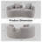 Boneless Teddy Velvet Fabric Curved Loveseat, Sofa, Sleeper Sofa, Loveseat, Modern Sofa-1109076973-1134214751