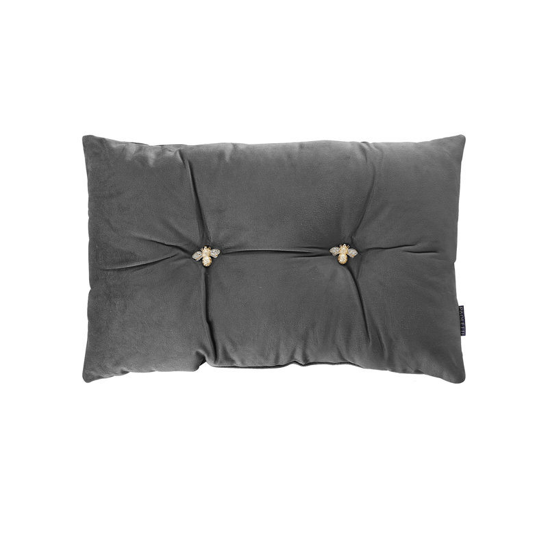 Rectangular Cushion, Charcoal Grey