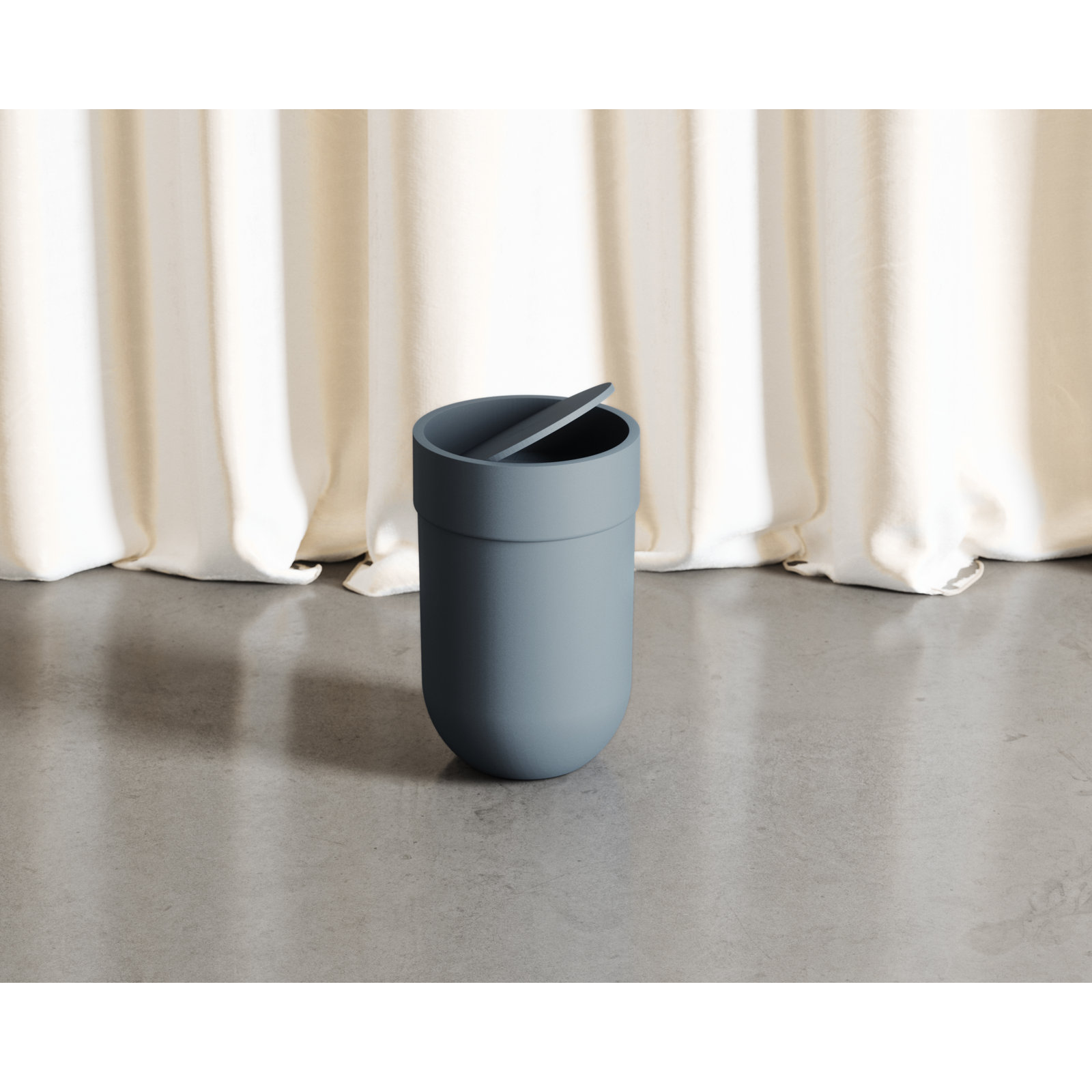 Touch 2gal Swing Top Trash Can, Slate Blue