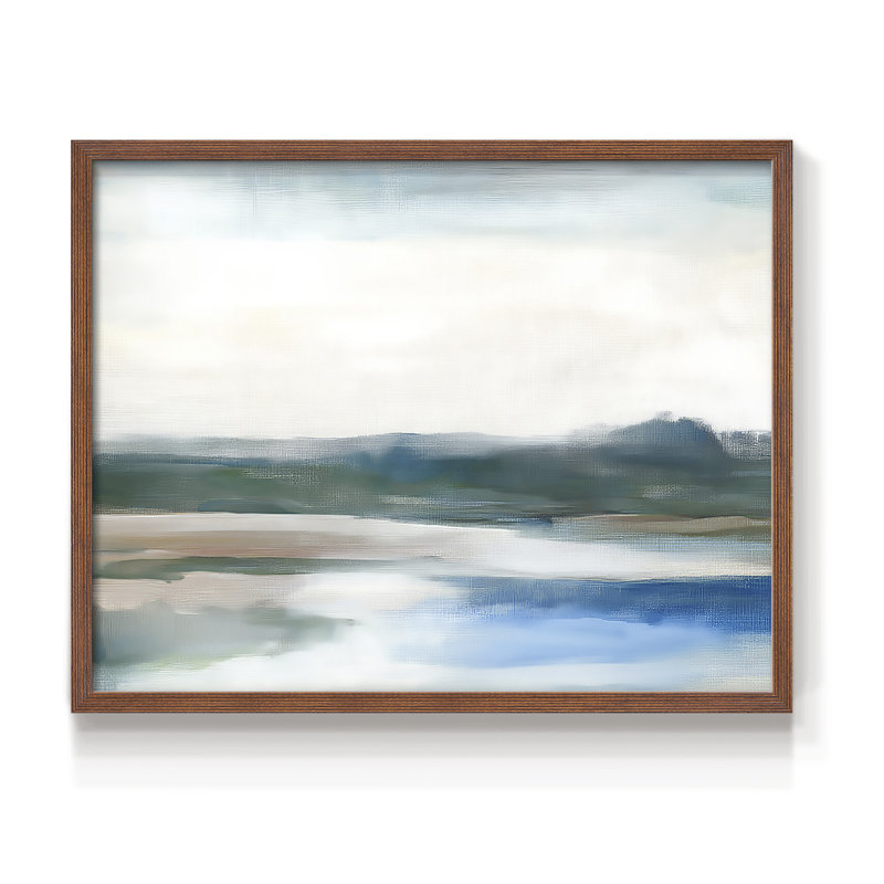 Paysage, série XX, reproduction encadrée, H 16 po x l 20 po, Noyer