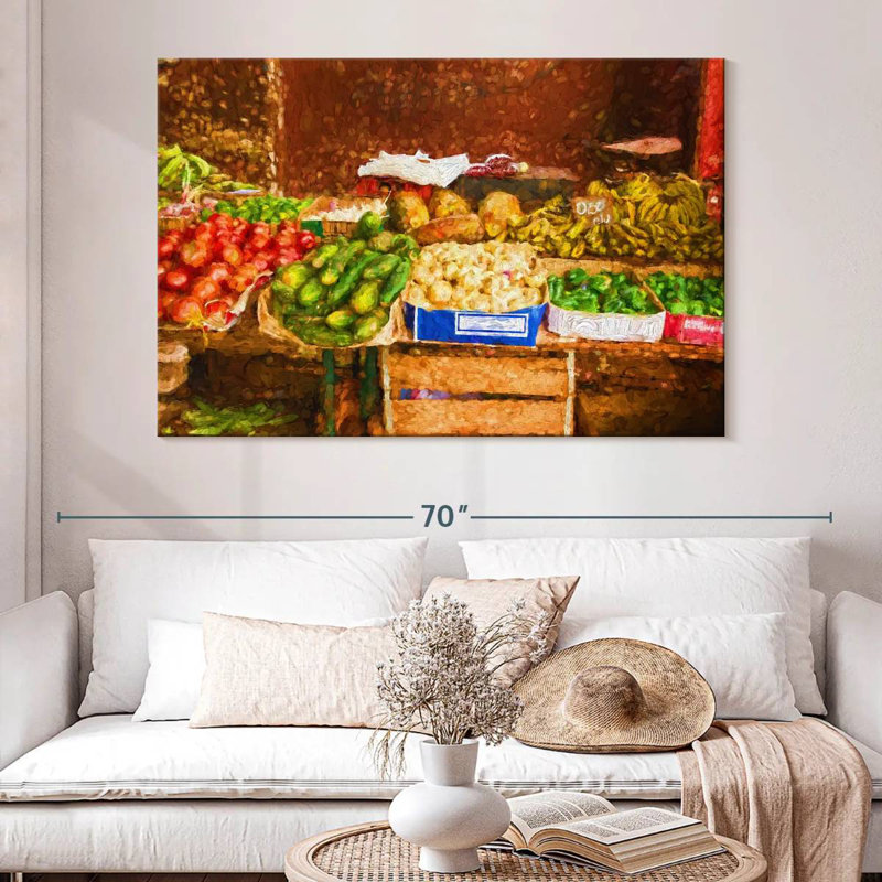 Yarlin Fruits And Vegetables, 34" H x 51" W