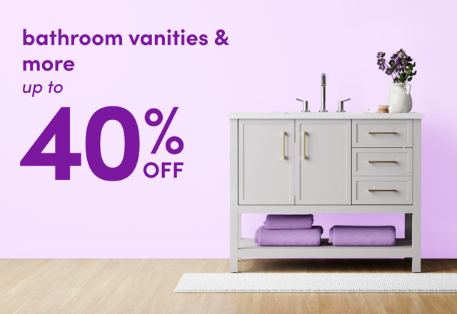 bathroom vanities & more on sale.