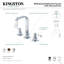 Kingston Brass Paris Two-Handle 3-Hole Deck Mount Widespread Bathroom Faucet with Retail Pop-Up Drain-53240129