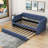 Venancio Twin Size Upholstered Daybed with Twin Size Trundle and Slat Support-613696366