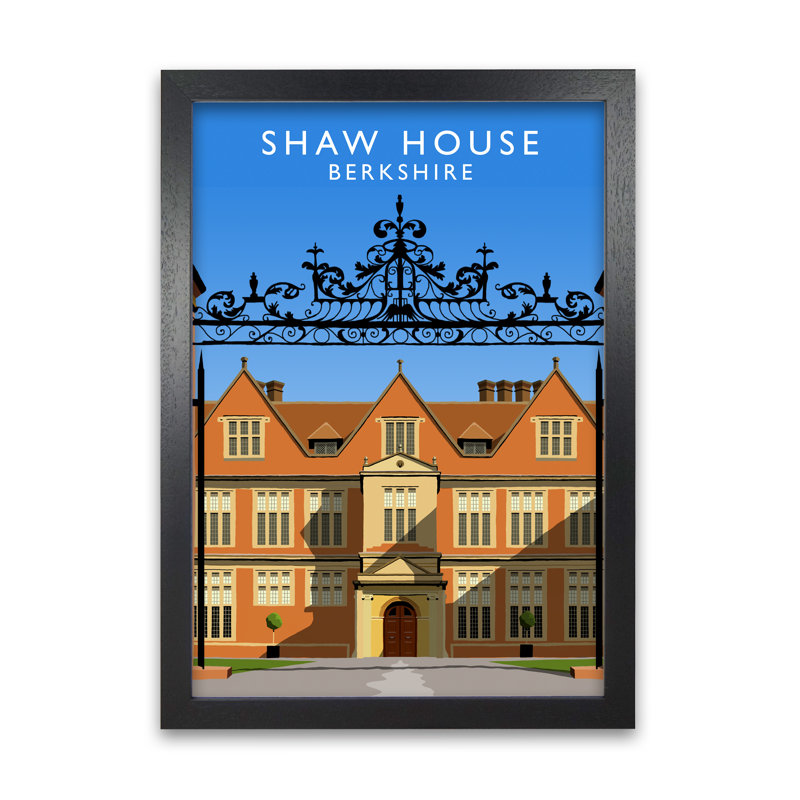 Shaw House Berkshire by Richard O'Neill - Print, Black Framed, 84.1cm H x 59.4cm W x 3cm D