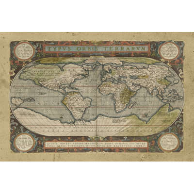 " Embellished Antique World Map "