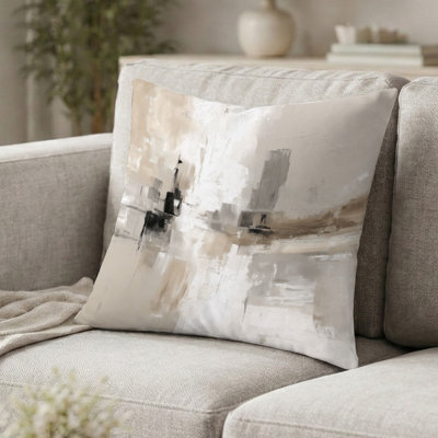 Coussin Brown and Black Brushstroke