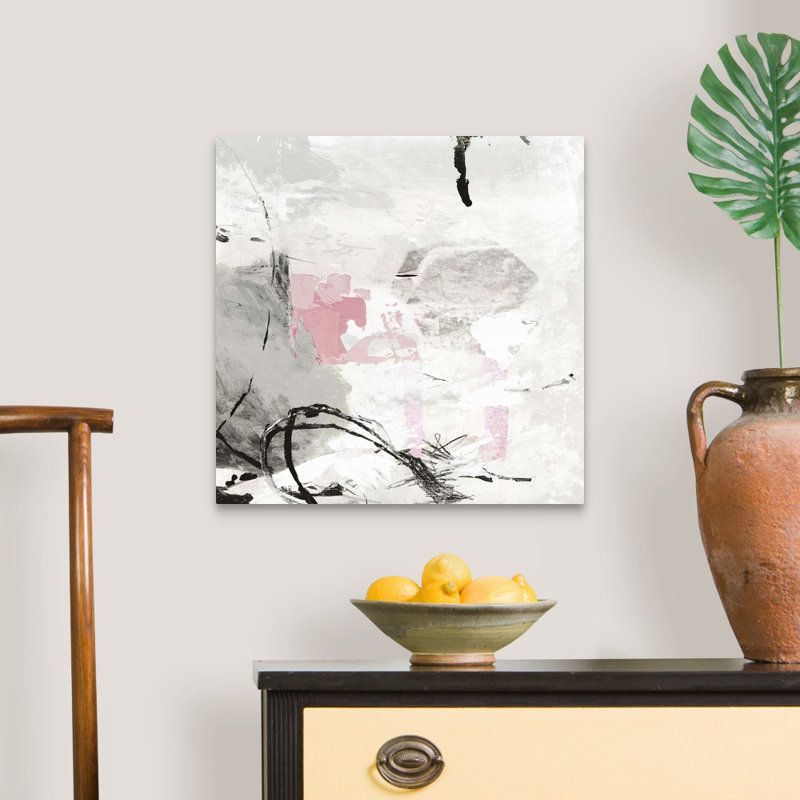 Reproduction d’art sur toile rose-gris, Toile tendue, H 20 po x l 20 po x P 1,25 po