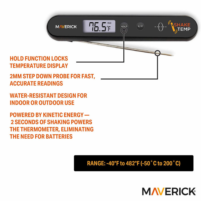 Shake Temp Instant Read Thermometer
