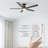 Gaphoor 52" Black Smart Ceiling Fan with light-1487157955